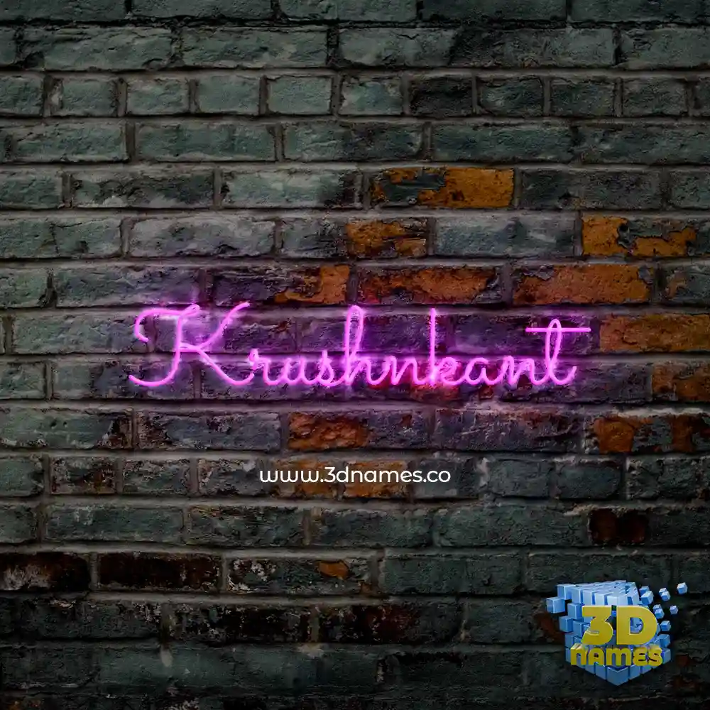 krushnkant in Pink Neon style - 3D name wallpaper