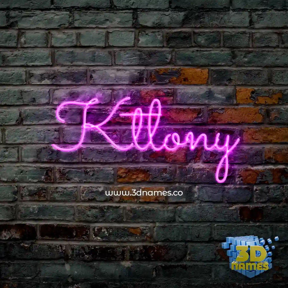 ktlony in Pink Neon style - 3D name wallpaper