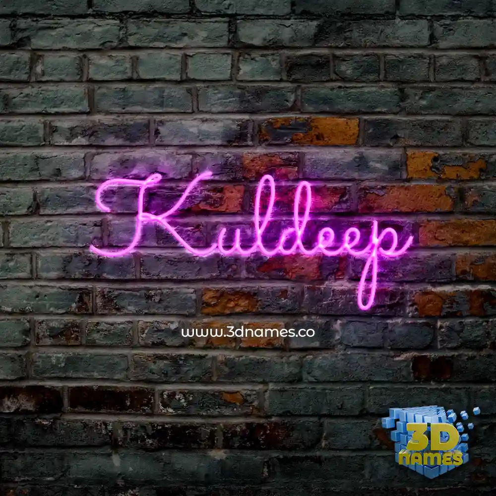 kuldeep in Pink Neon style - 3D name wallpaper