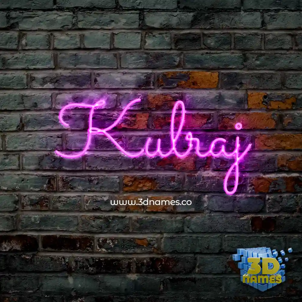 kulraj in Pink Neon style - 3D name wallpaper