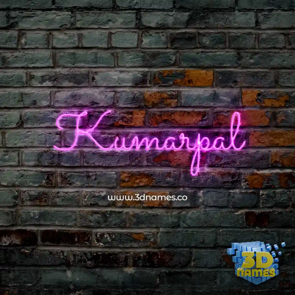 kumarpal in Pink Neon style - 3D name wallpaper