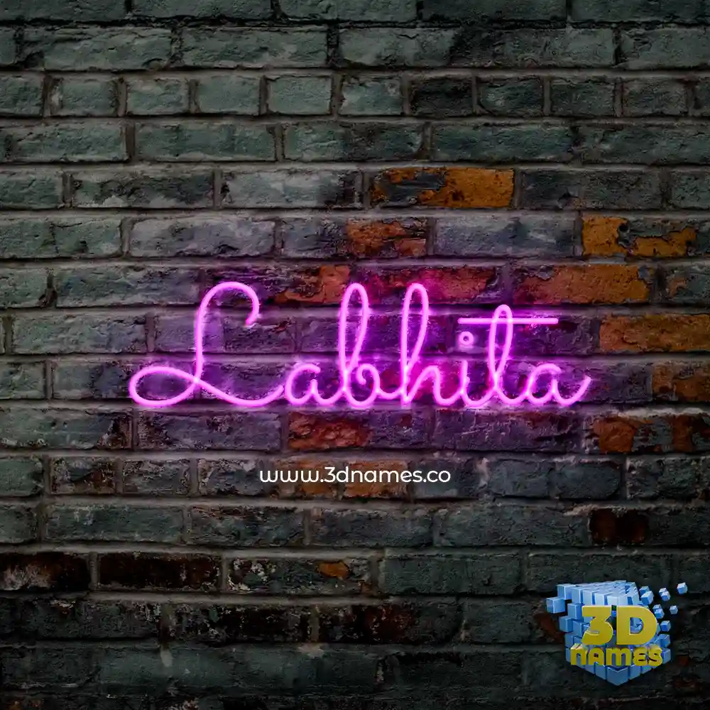 labhita in Pink Neon style - 3D name wallpaper