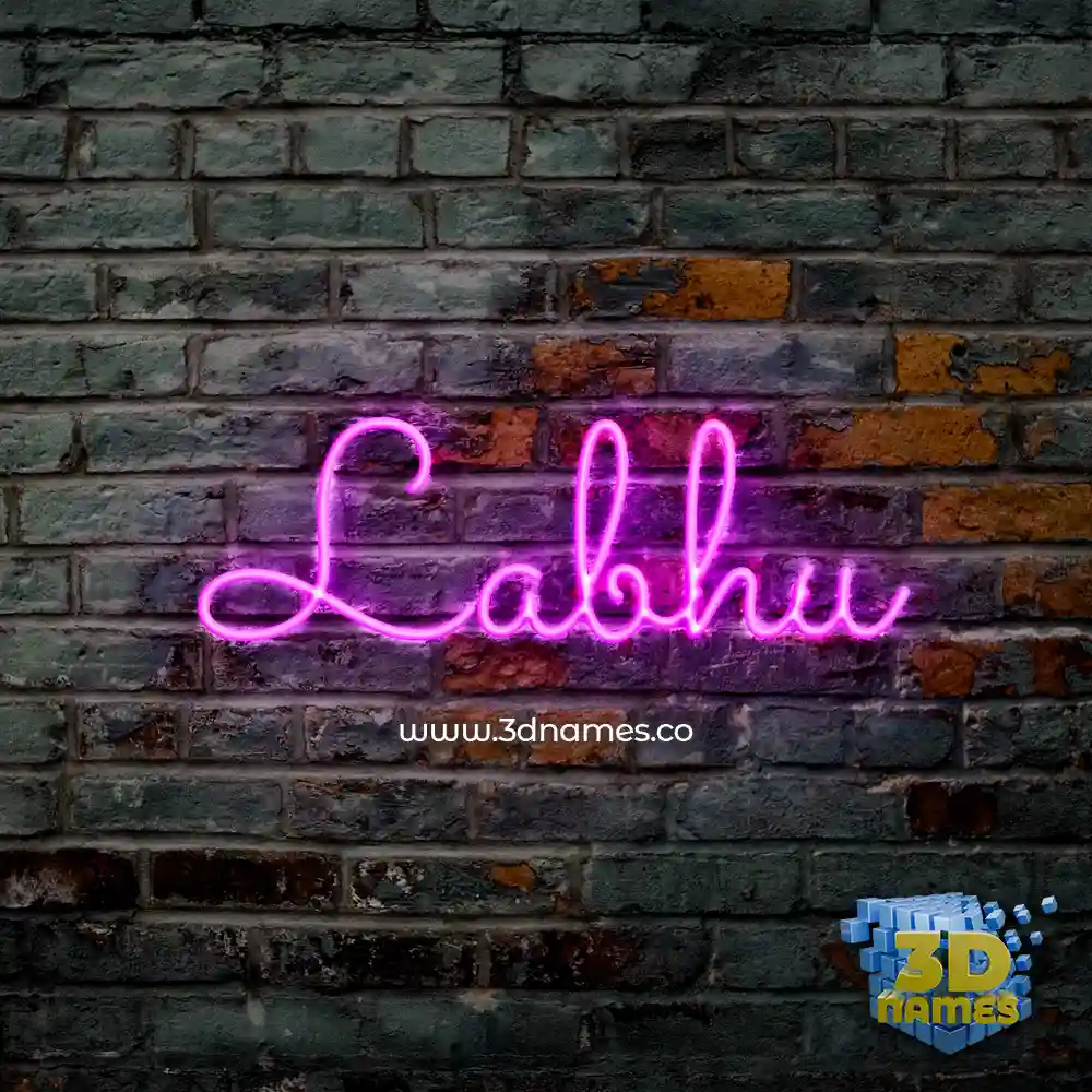 labhu in Pink Neon style - 3D name wallpaper