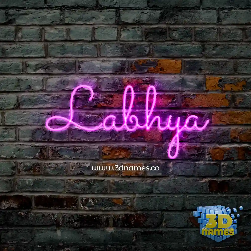 labhya in Pink Neon style - 3D name wallpaper