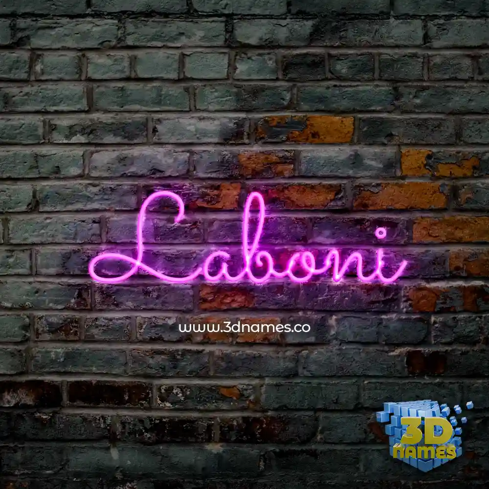 laboni in Pink Neon style - 3D name wallpaper