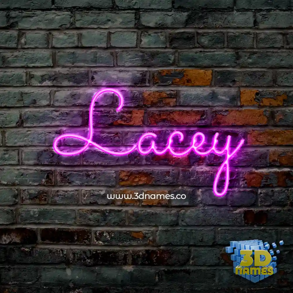 lacey in Pink Neon style - 3D name wallpaper