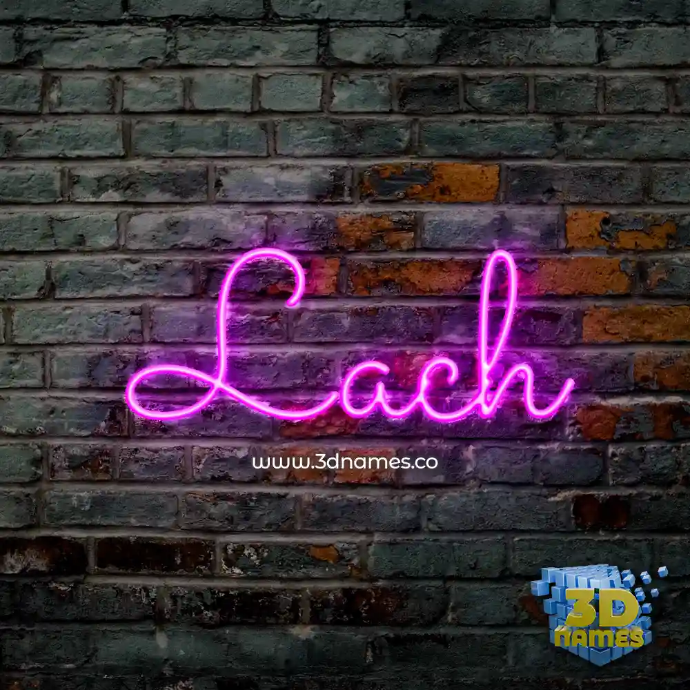 lach in Pink Neon style - 3D name wallpaper