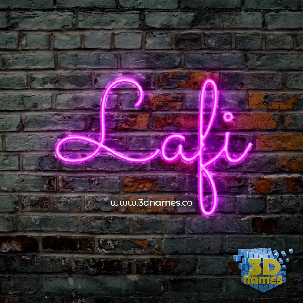 lafi in Pink Neon style - 3D name wallpaper