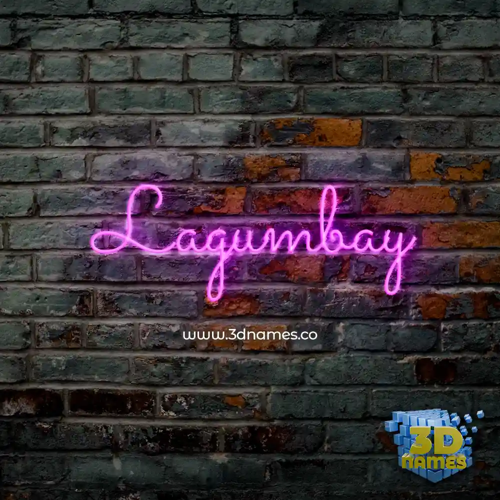 lagumbay in Pink Neon style - 3D name wallpaper