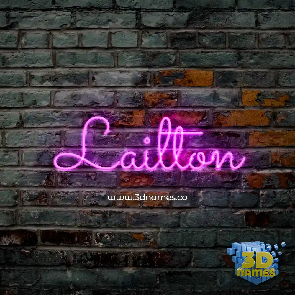lailton in Pink Neon style - 3D name wallpaper