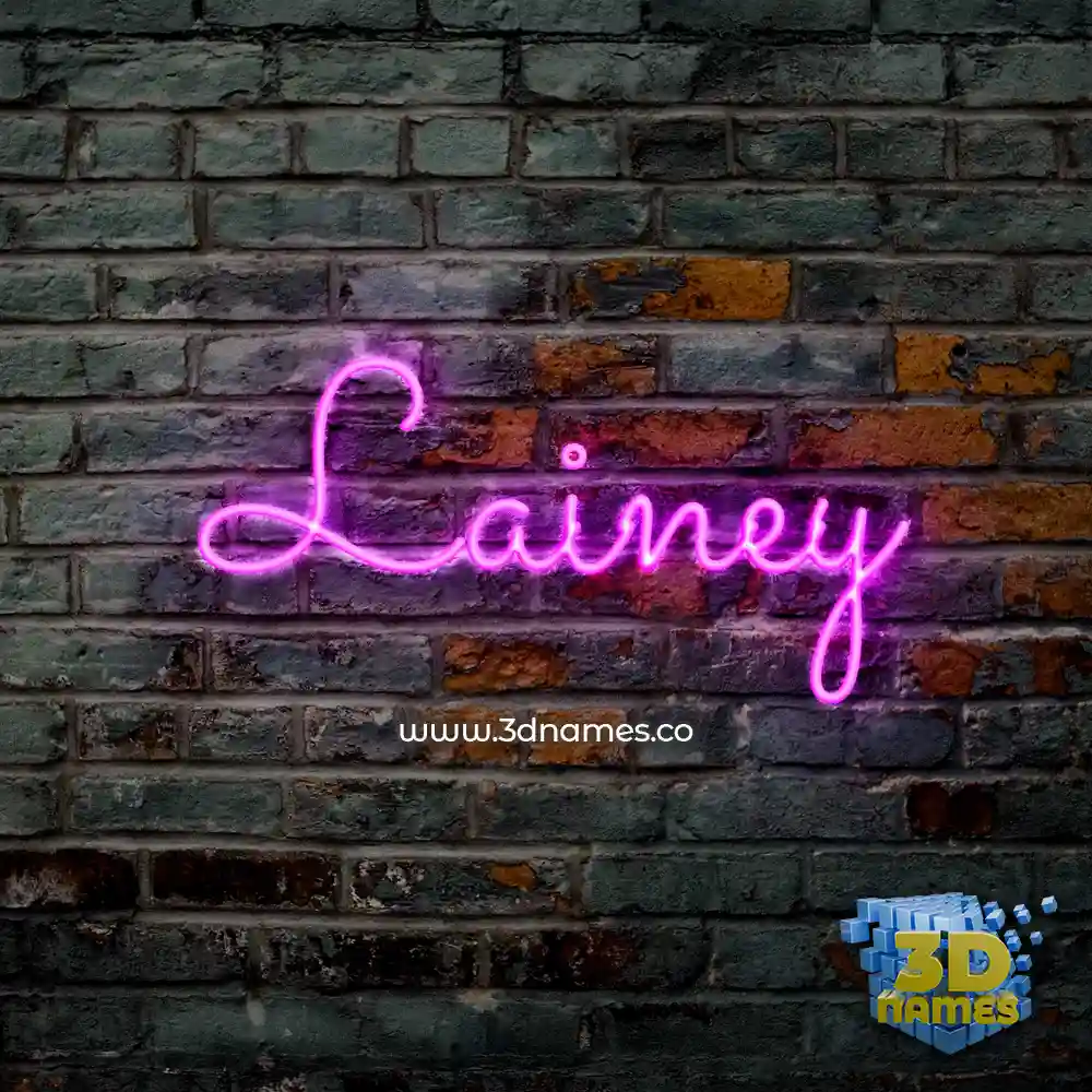 lainey in Pink Neon style - 3D name wallpaper