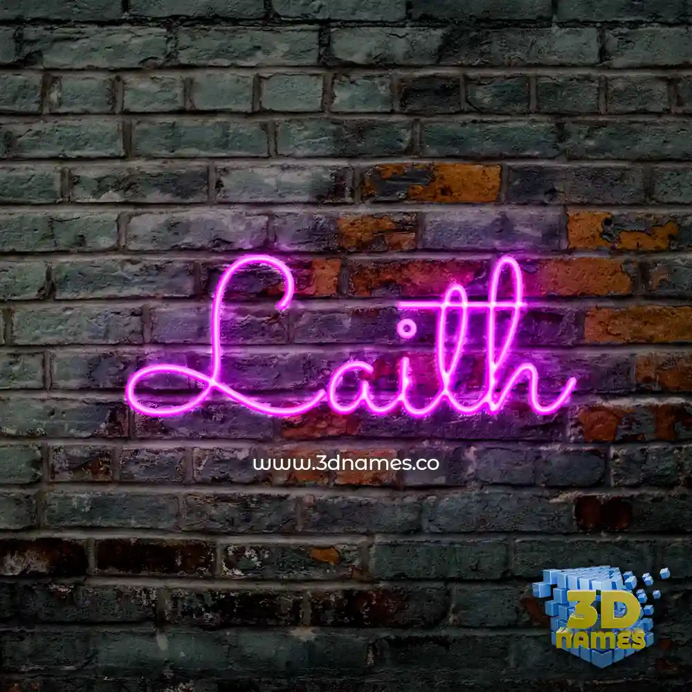 laith in Pink Neon style - 3D name wallpaper