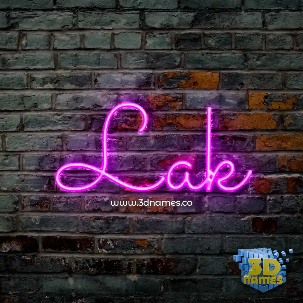 lak in Pink Neon style - 3D name wallpaper
