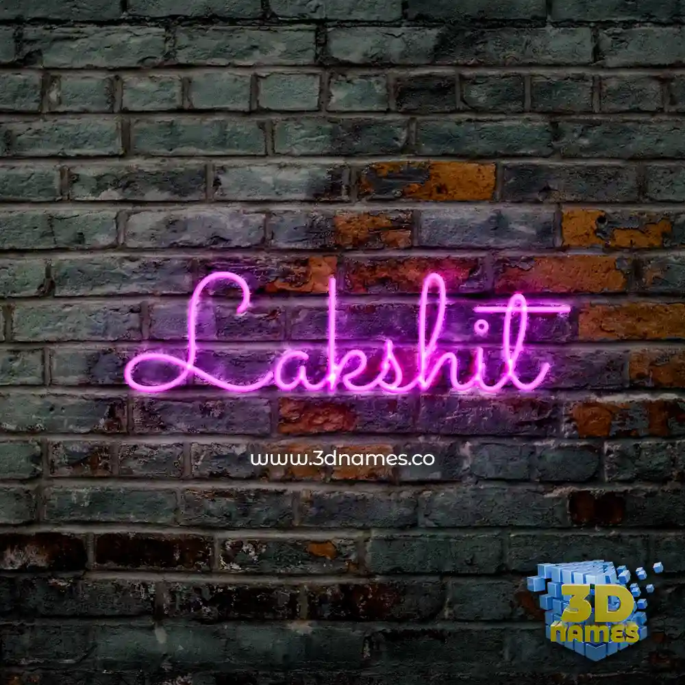 lakshit in Pink Neon style - 3D name wallpaper