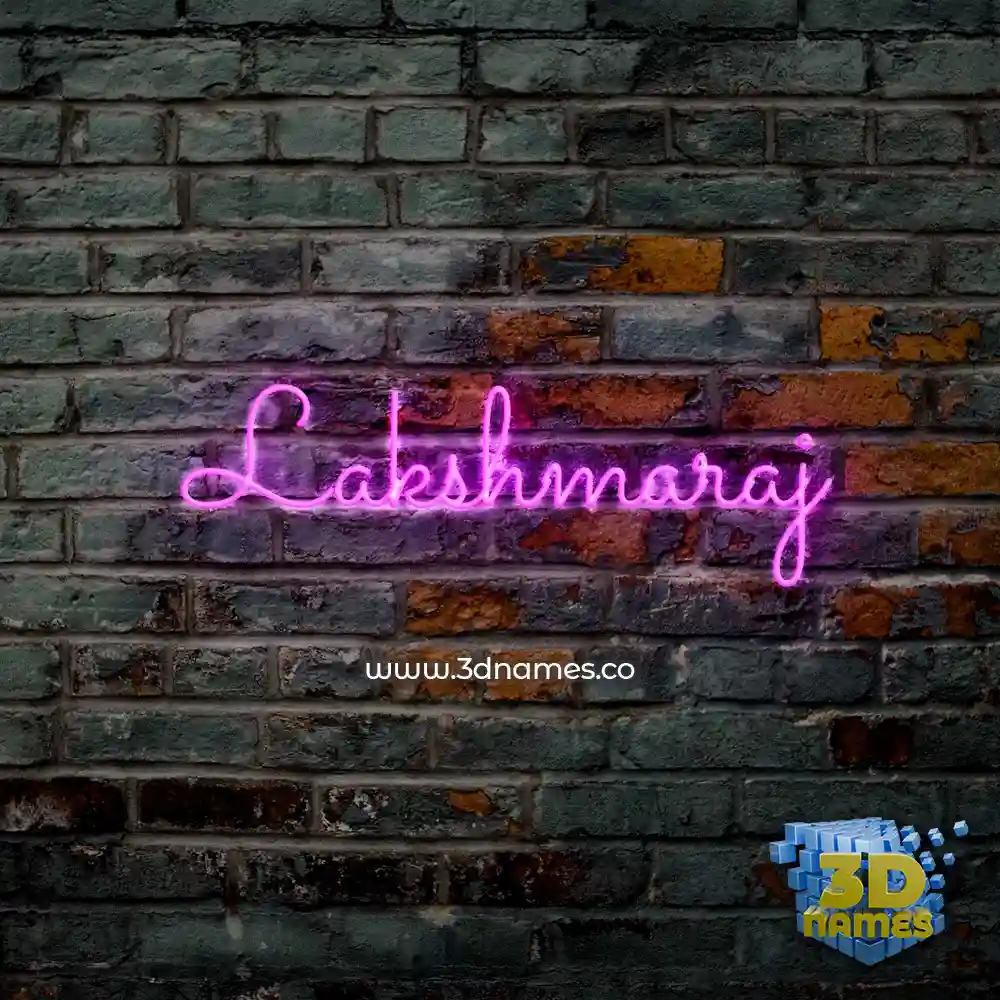 lakshmaraj in Pink Neon style - 3D name wallpaper