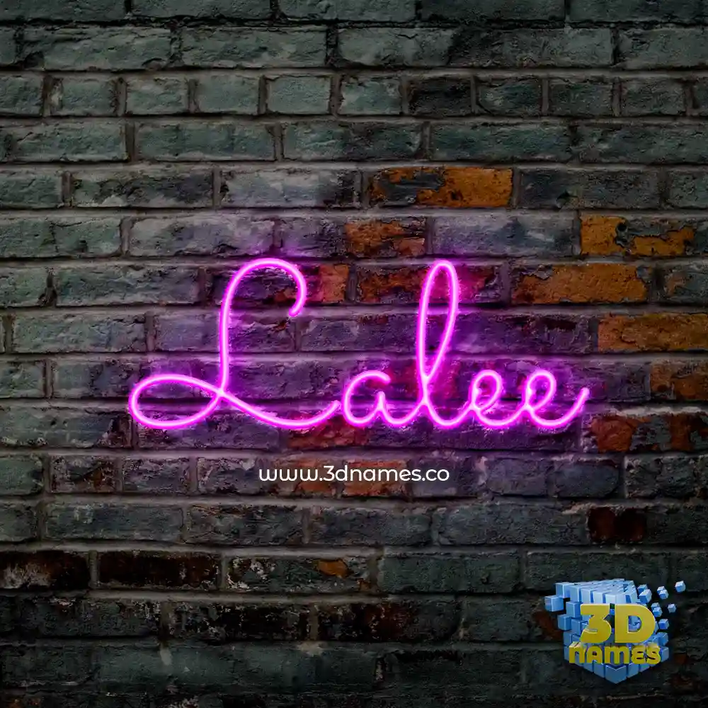 lalee in Pink Neon style - 3D name wallpaper