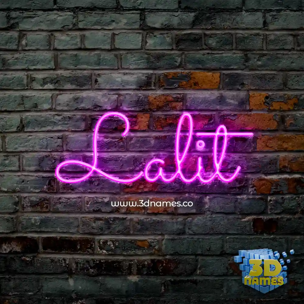 lalit in Pink Neon style - 3D name wallpaper