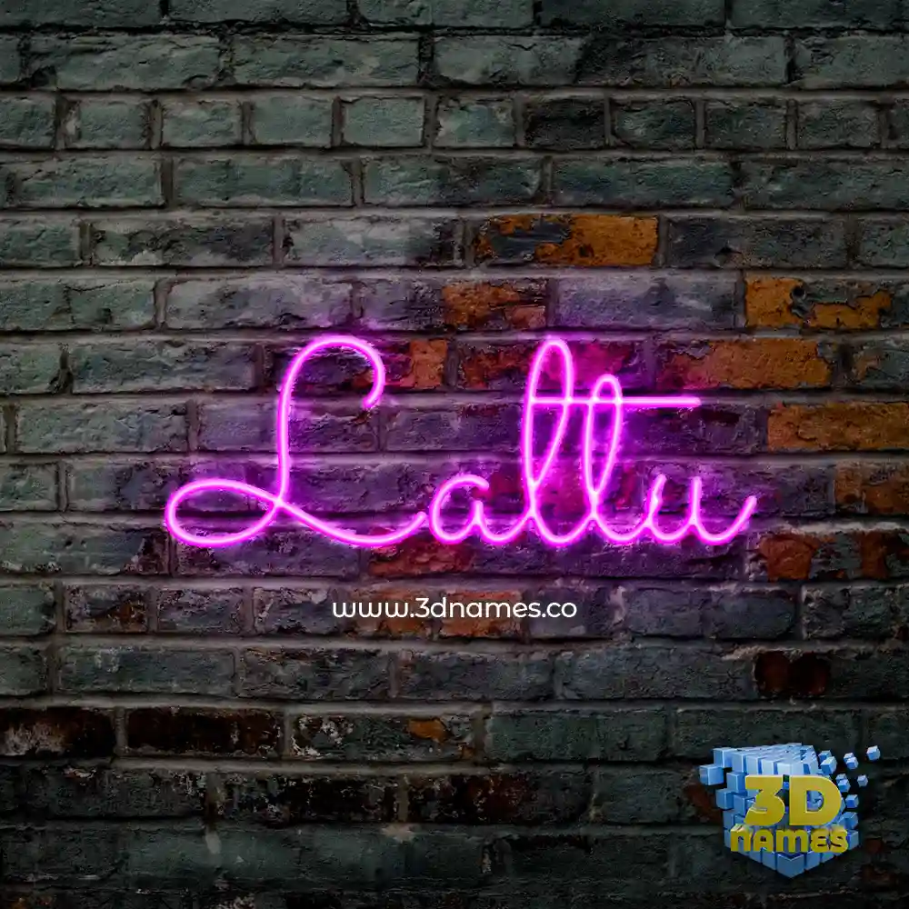 laltu in Pink Neon style - 3D name wallpaper