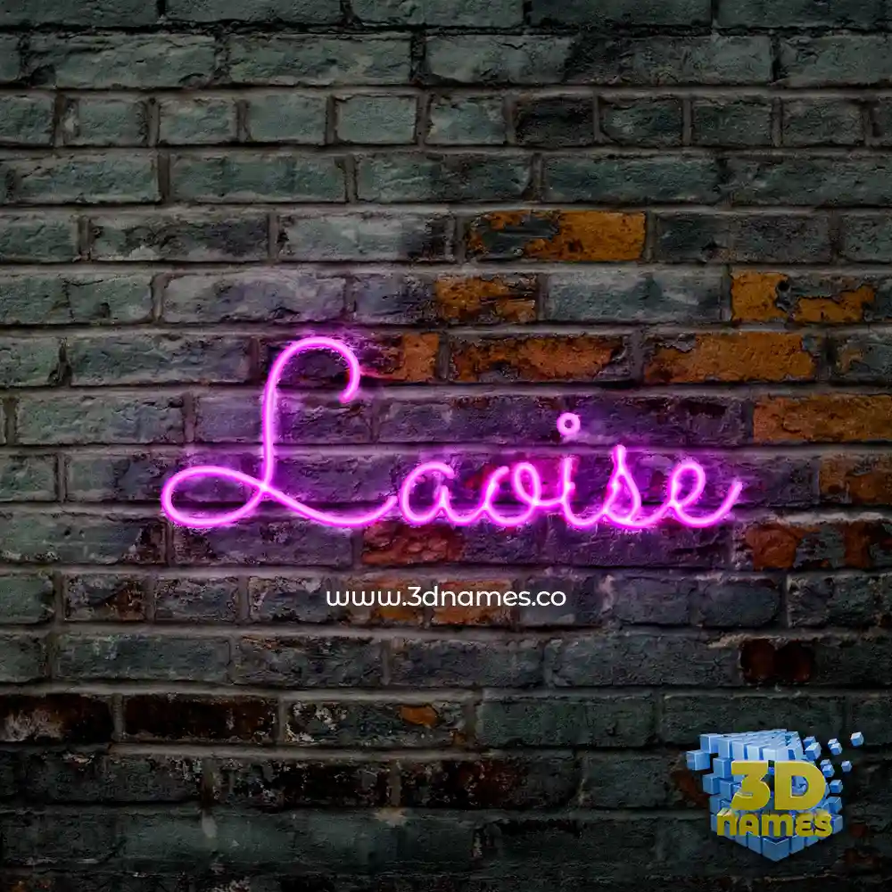 laoise in Pink Neon style - 3D name wallpaper