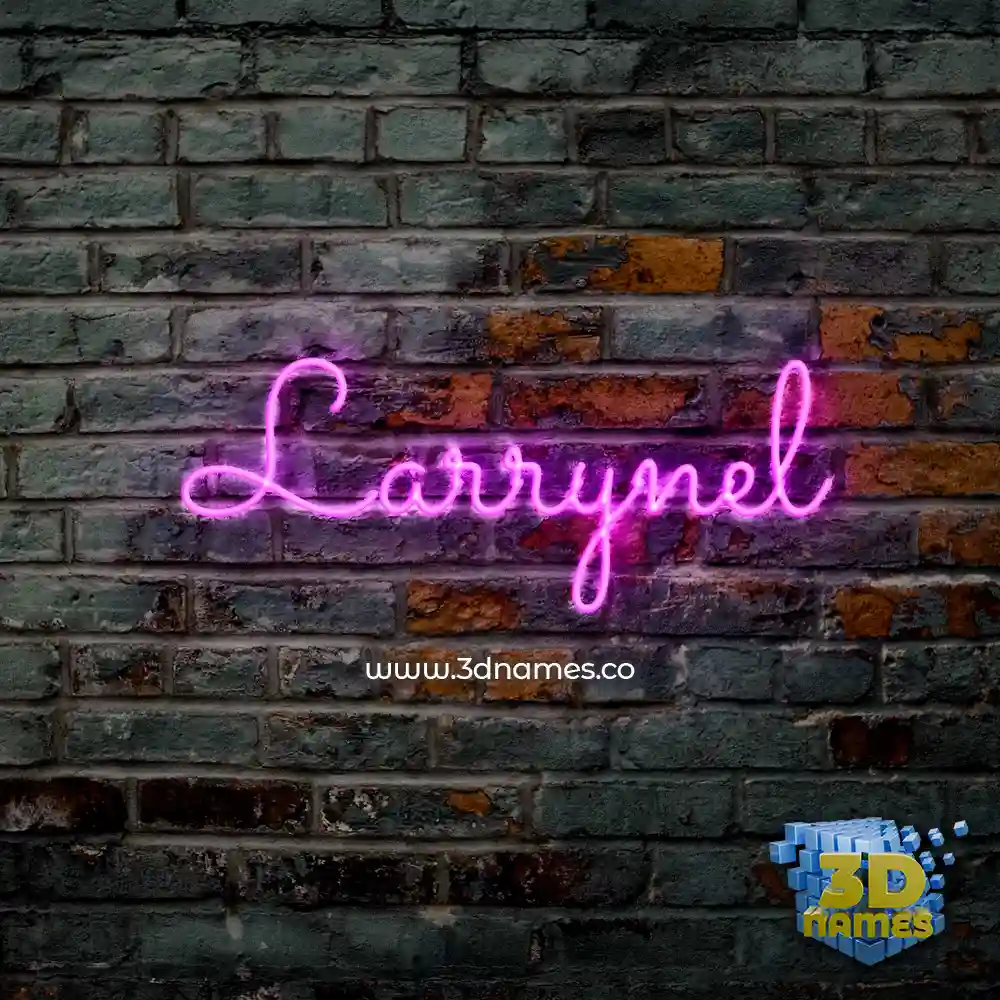 larrynel in Pink Neon style - 3D name wallpaper