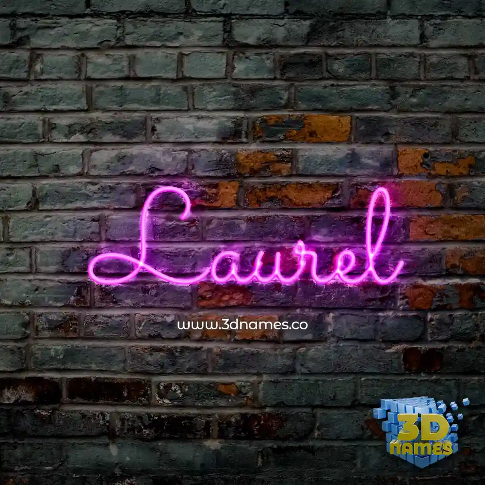 laurel in Pink Neon style - 3D name wallpaper