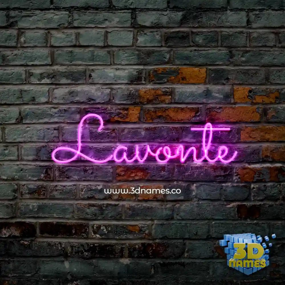 lavonte in Pink Neon style - 3D name wallpaper