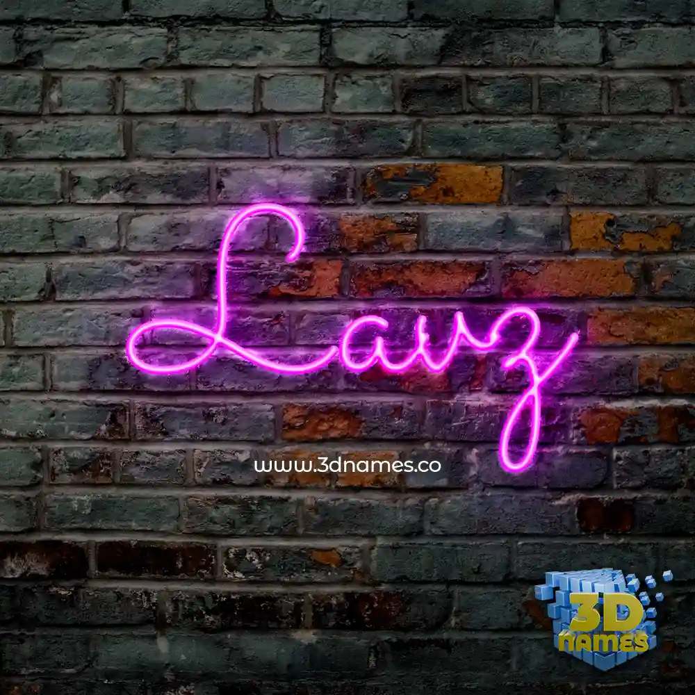 lavz in Pink Neon style - 3D name wallpaper
