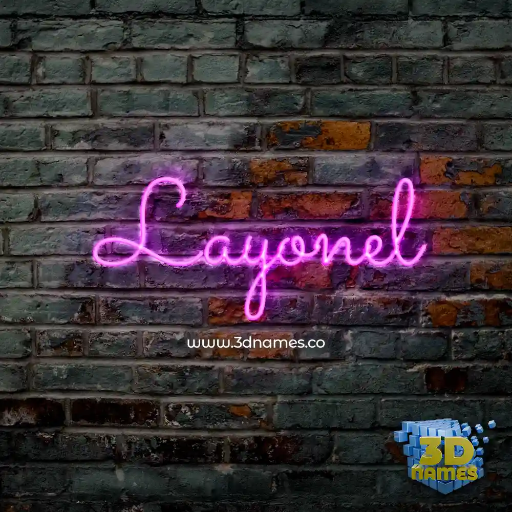 layonel in Pink Neon style - 3D name wallpaper