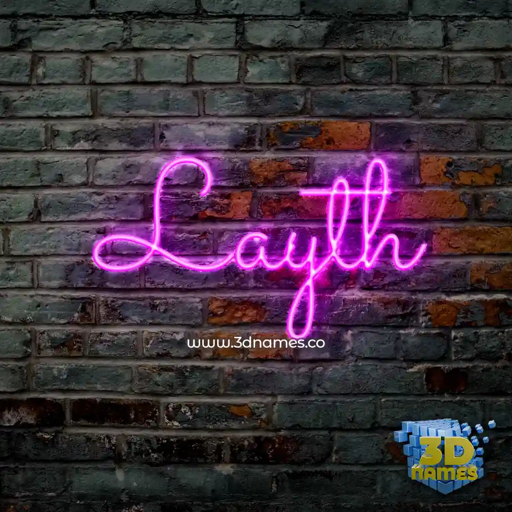 layth in Pink Neon style - 3D name wallpaper