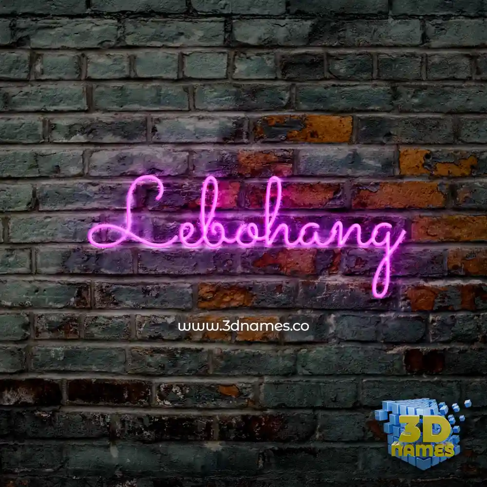 lebohang in Pink Neon style - 3D name wallpaper