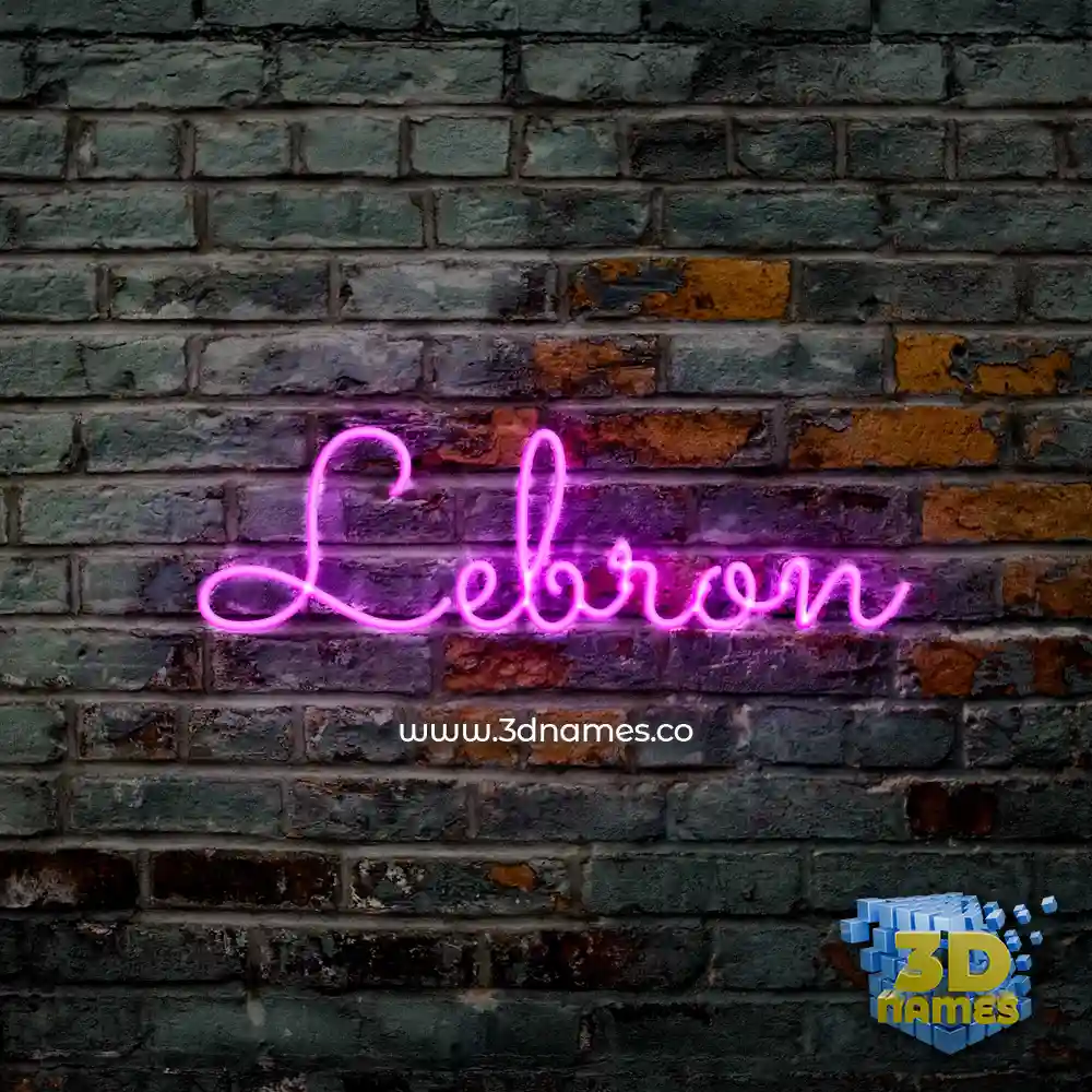 lebron in Pink Neon style - 3D name wallpaper