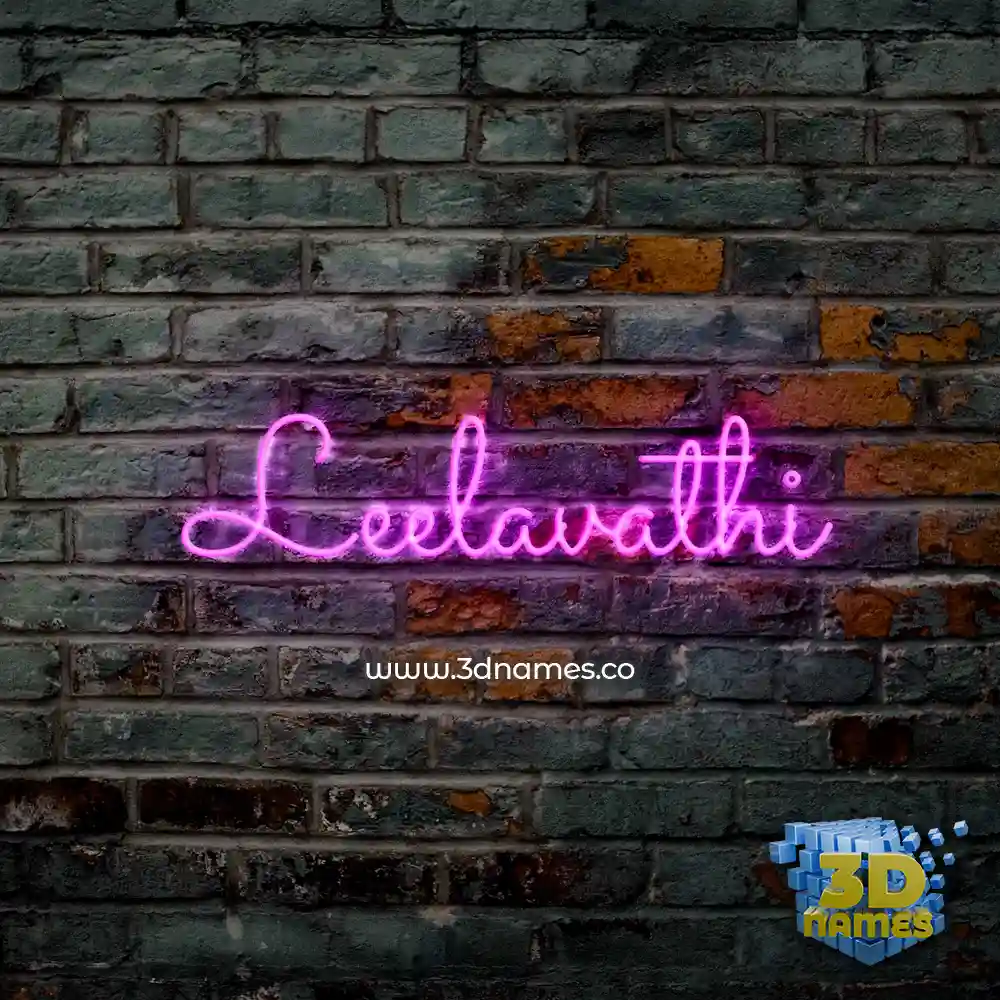 leelavathi in Pink Neon style - 3D name wallpaper