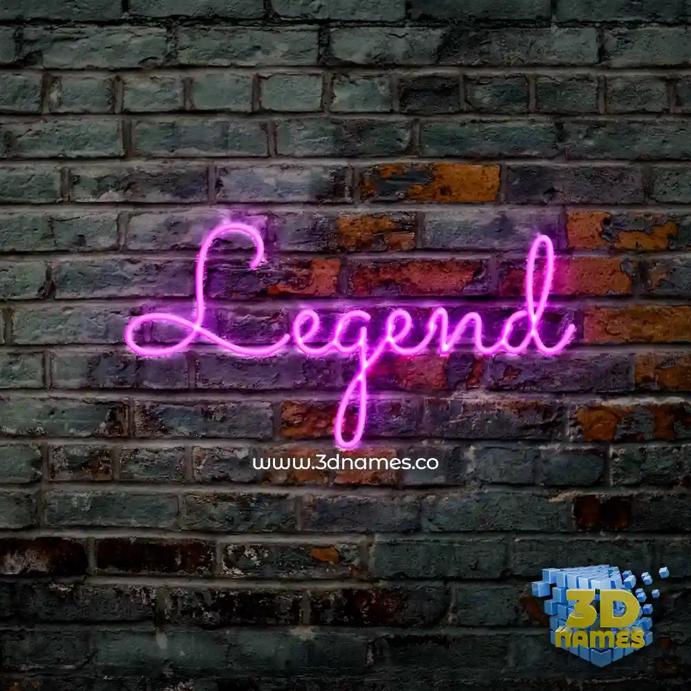 legend in Pink Neon style - 3D name wallpaper