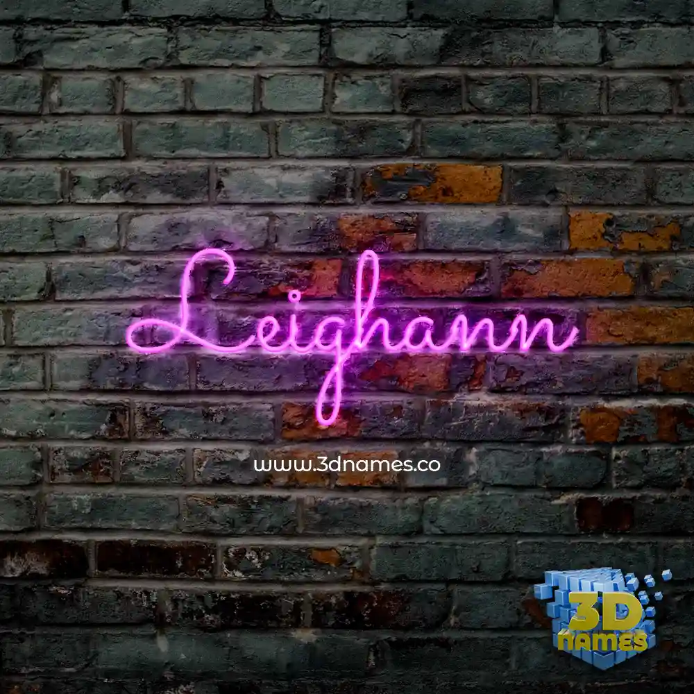 leighann in Pink Neon style - 3D name wallpaper