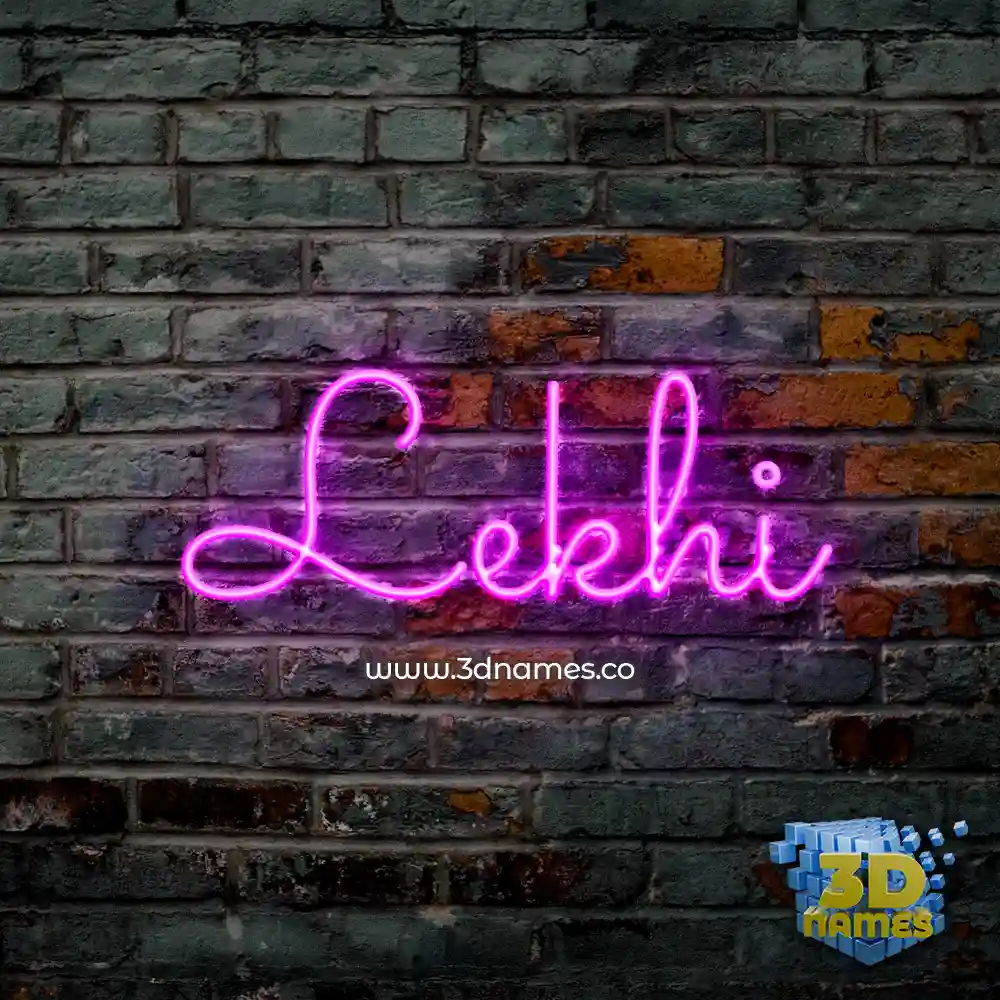 lekhi in Pink Neon style - 3D name wallpaper