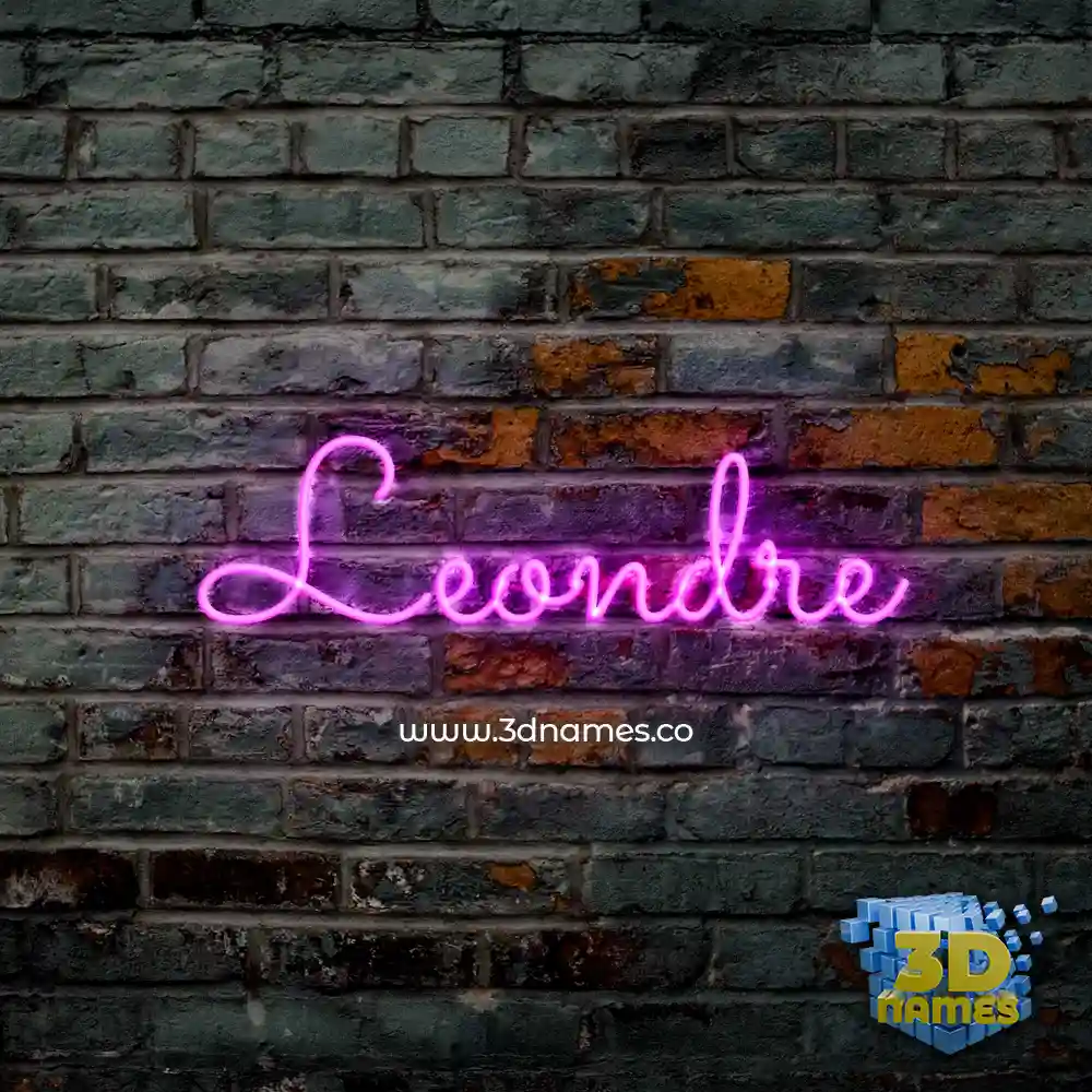 leondre in Pink Neon style - 3D name wallpaper