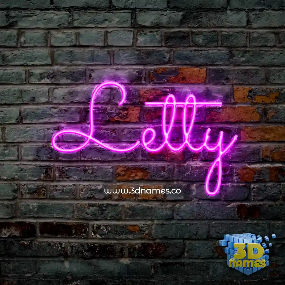 letty in Pink Neon style - 3D name wallpaper