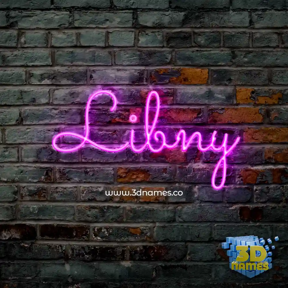 libny in Pink Neon style - 3D name wallpaper