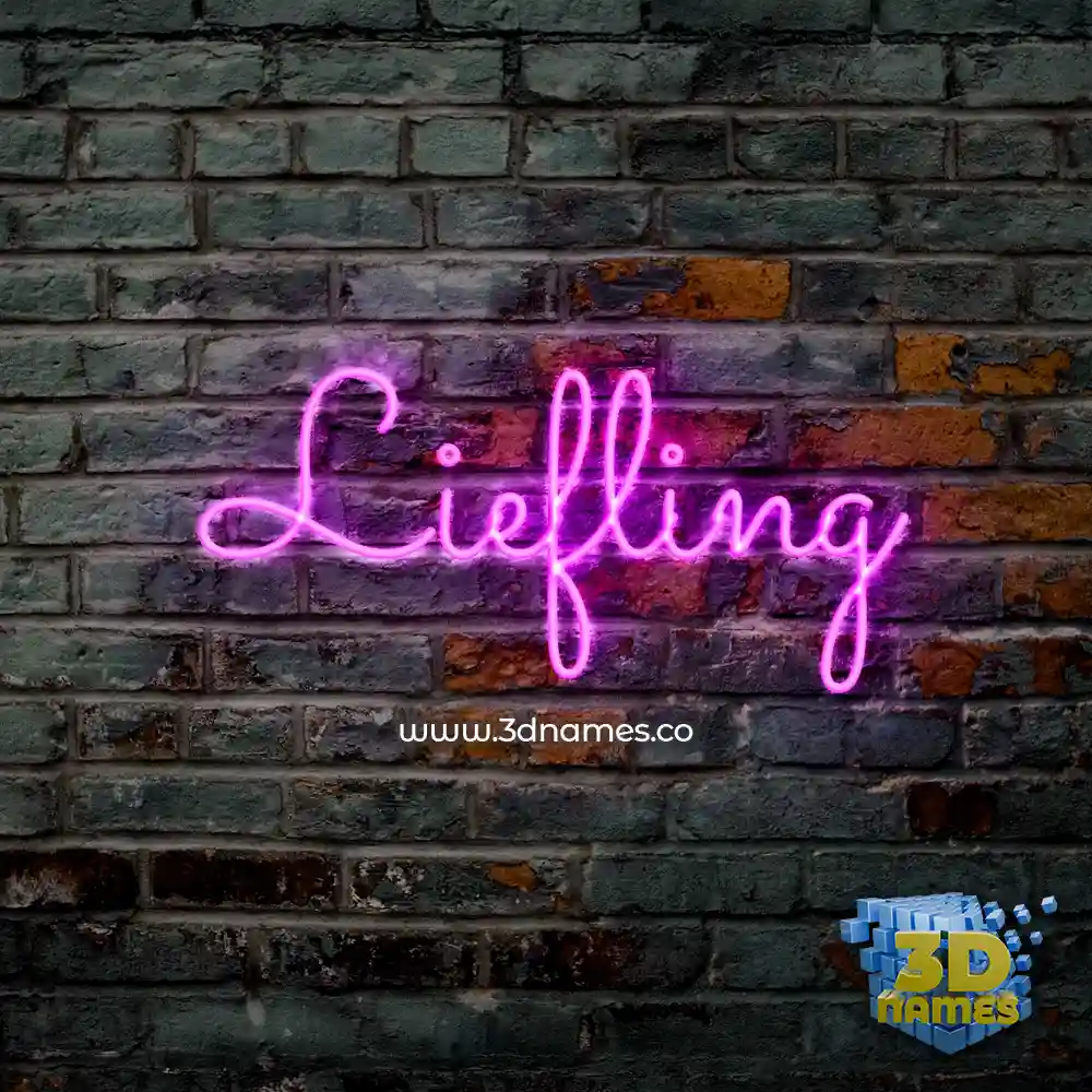liefling in Pink Neon style - 3D name wallpaper