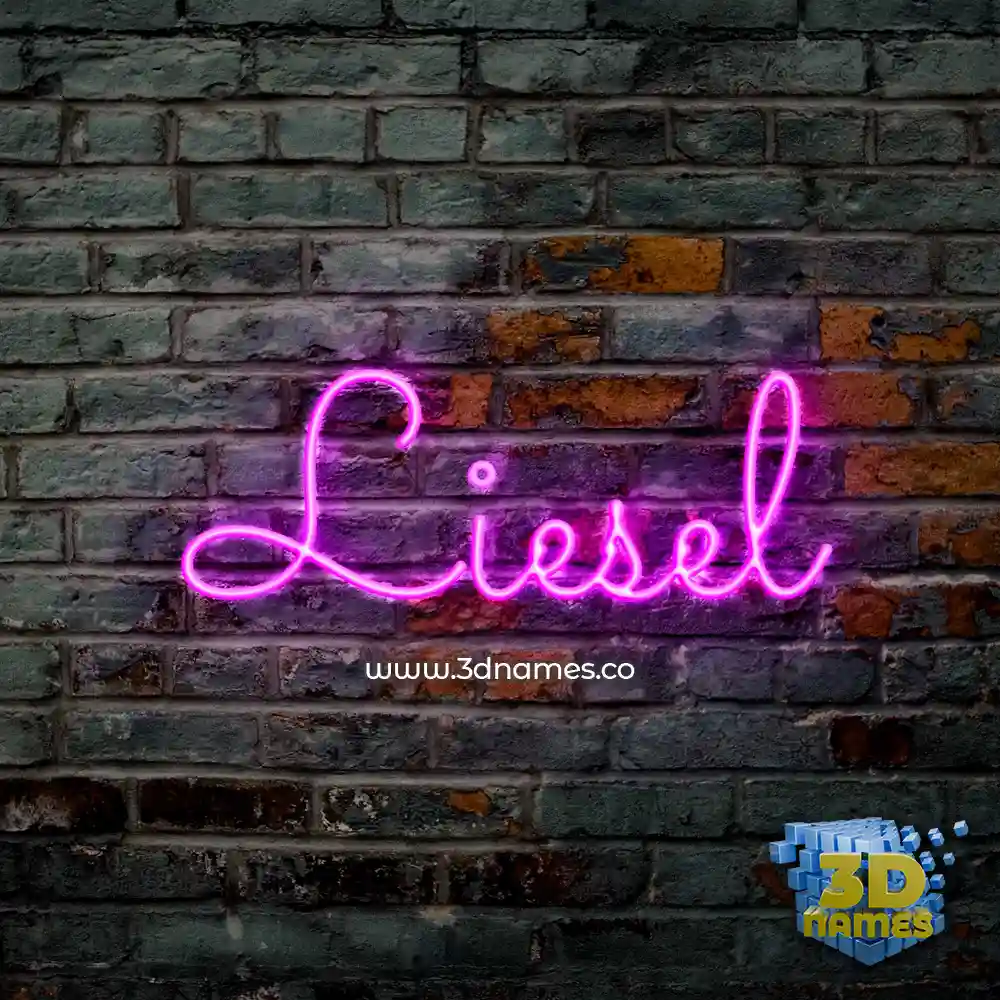 liesel in Pink Neon style - 3D name wallpaper