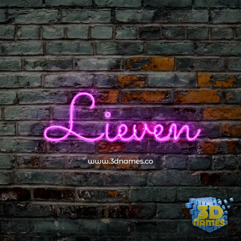 lieven in Pink Neon style - 3D name wallpaper