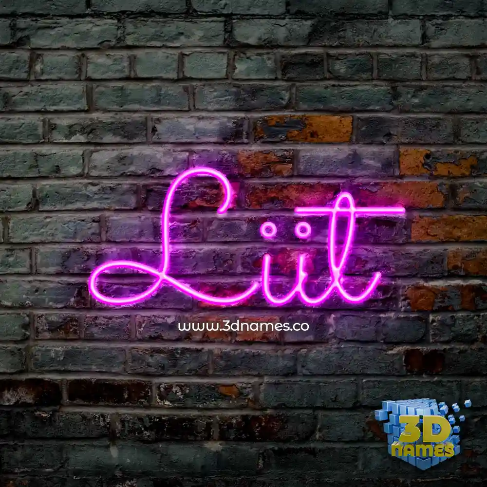 liit in Pink Neon style - 3D name wallpaper
