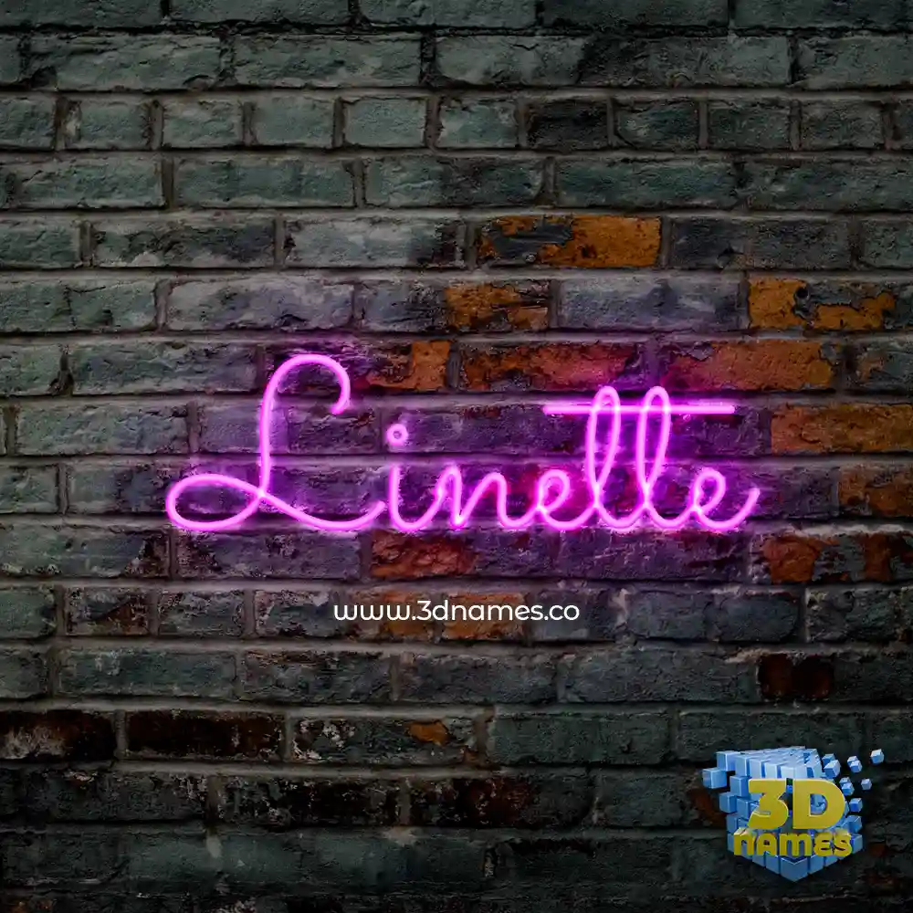 linette in Pink Neon style - 3D name wallpaper