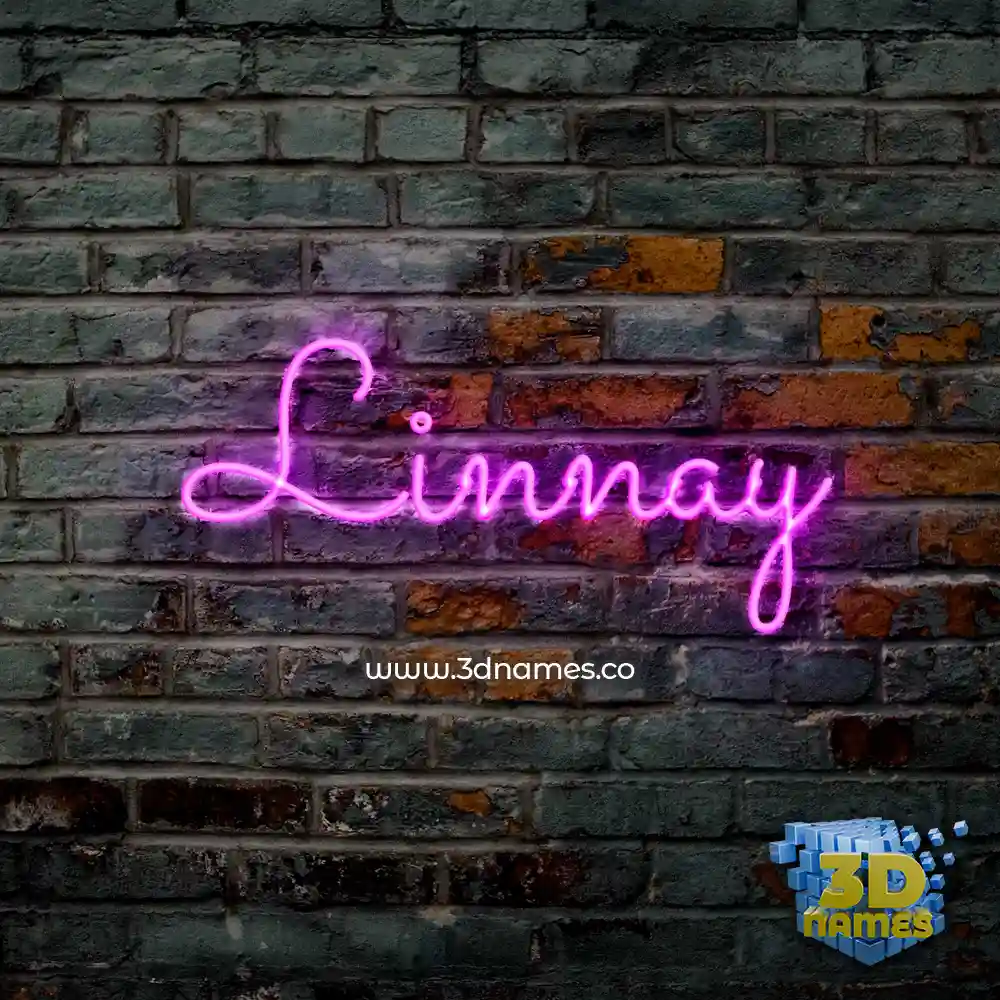 linnay in Pink Neon style - 3D name wallpaper