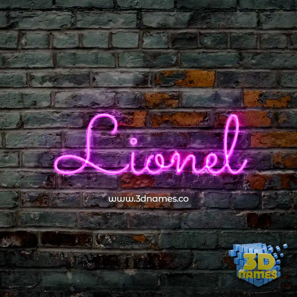 lionel in Pink Neon style - 3D name wallpaper