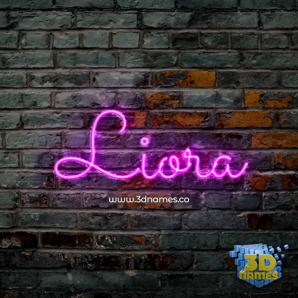liora in Pink Neon style - 3D name wallpaper