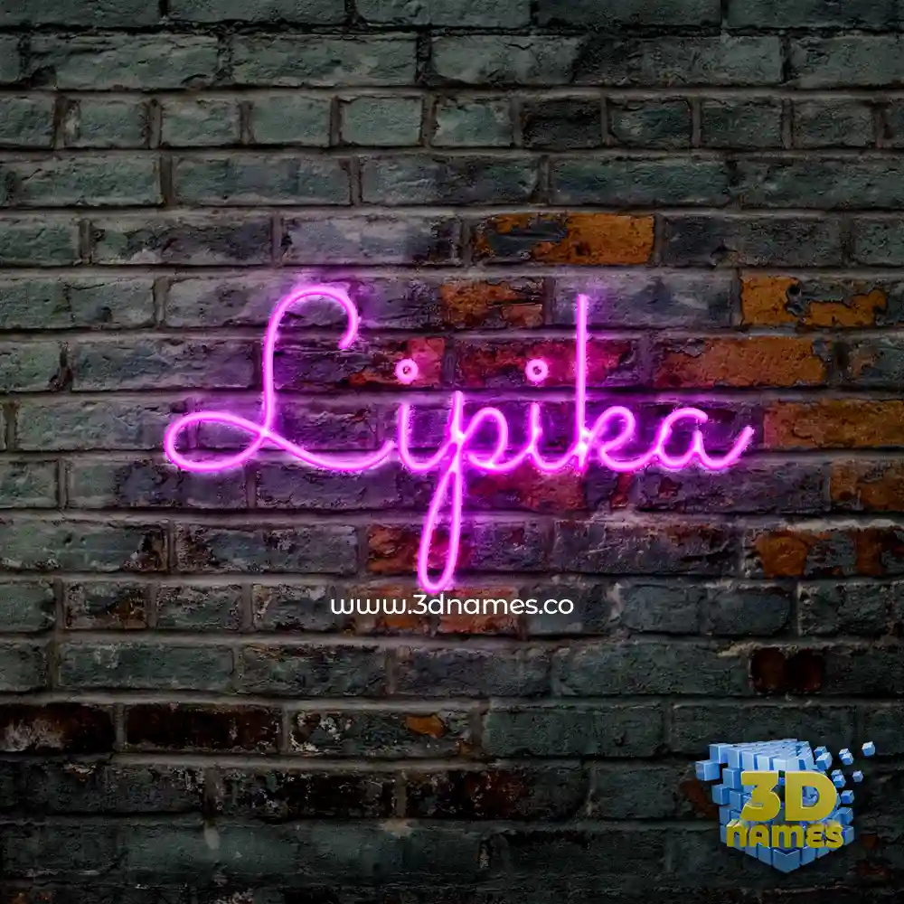 lipika in Pink Neon style - 3D name wallpaper
