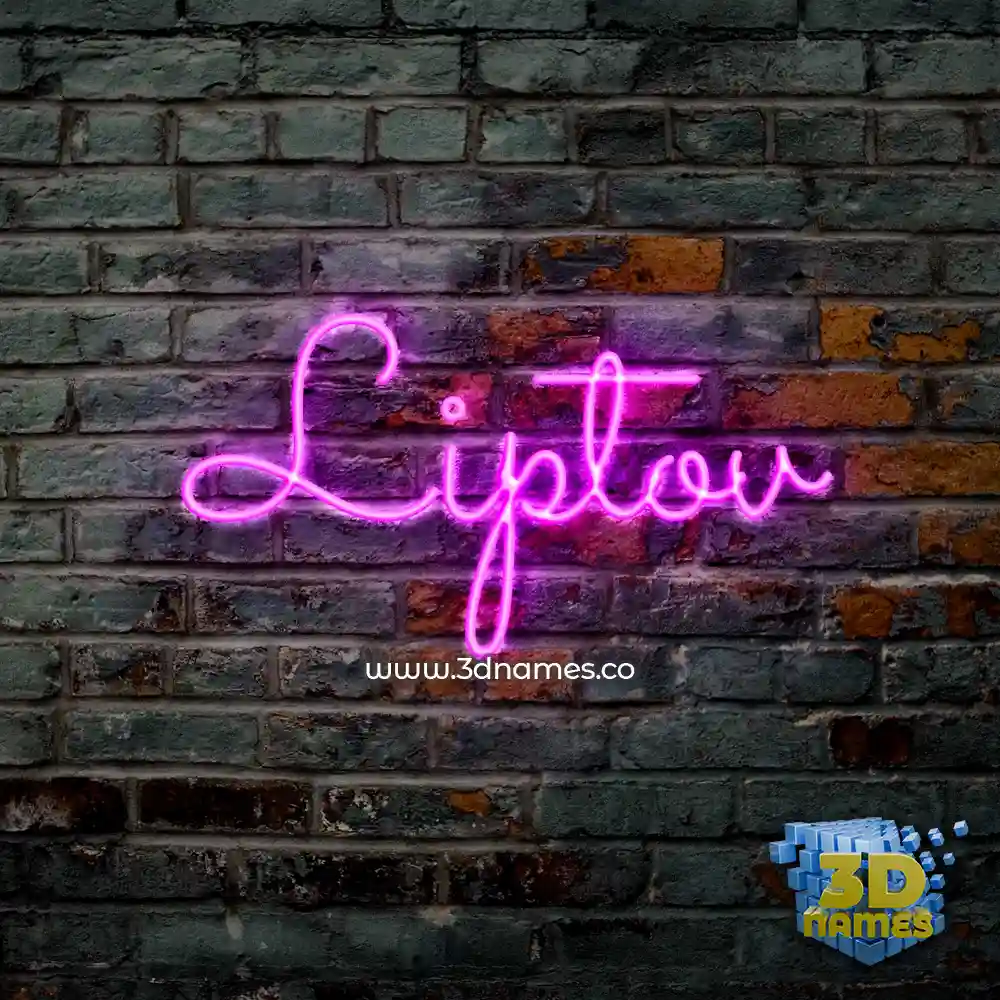 liptov in Pink Neon style - 3D name wallpaper