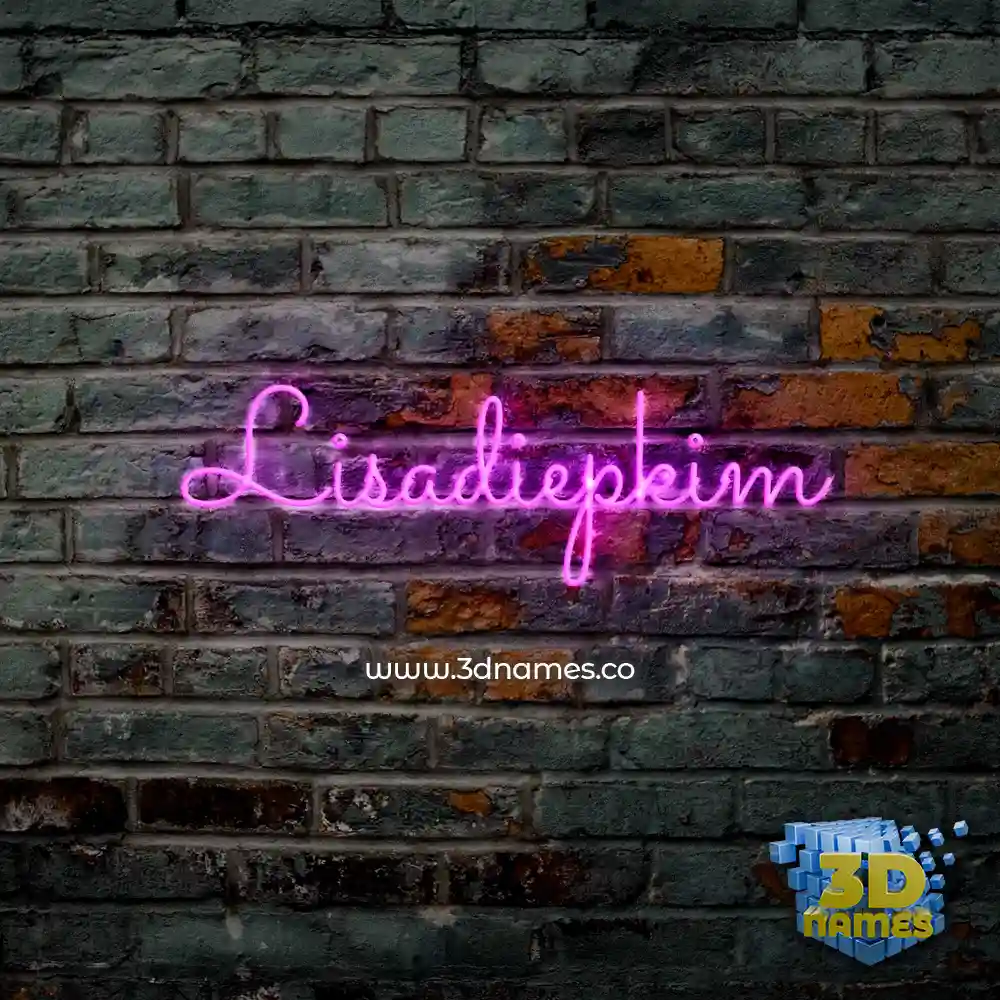 lisadiepkim in Pink Neon style - 3D name wallpaper