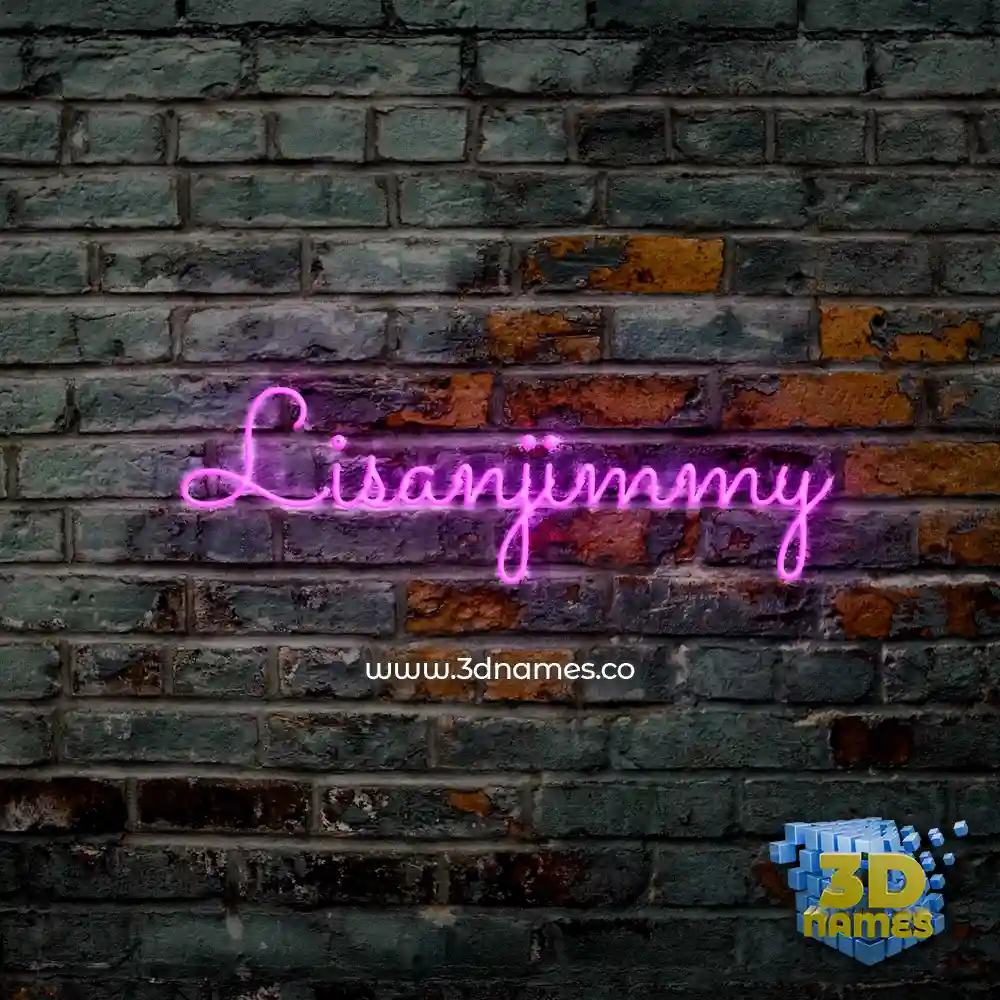 lisanjimmy in Pink Neon style - 3D name wallpaper